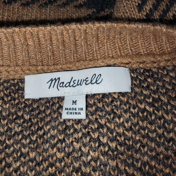 Madewell Crewneck Sweater Dress in Buffalo Check Plaid size Medium - Picture 6 of 7